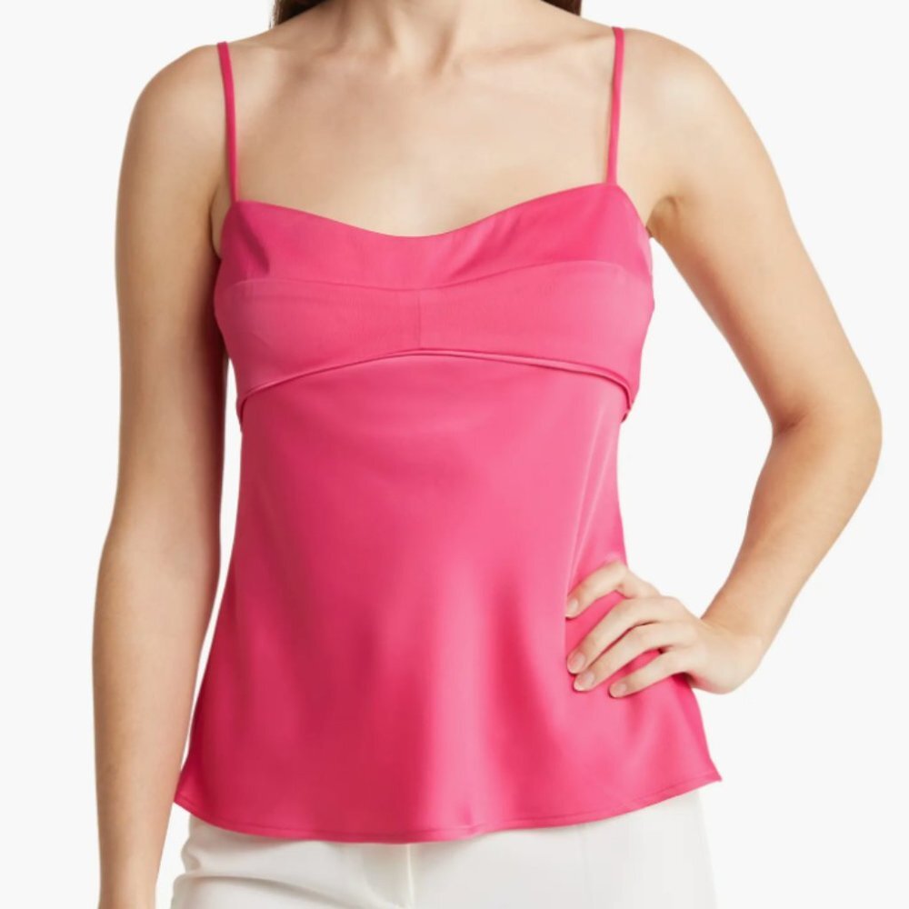 WAYF - Satin Bustier Camisole (Hot Pink)